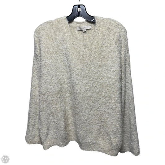Sweater By Loft In Cream, Size: Xl