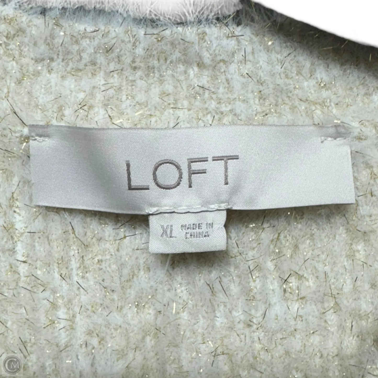 Sweater By Loft In Cream, Size: Xl