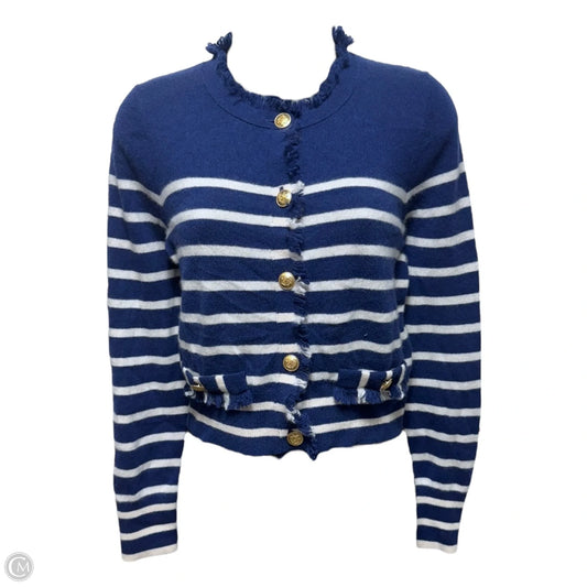 Sweater Cardigan Cashmere By J. Crew In Striped Pattern, Size: Xs