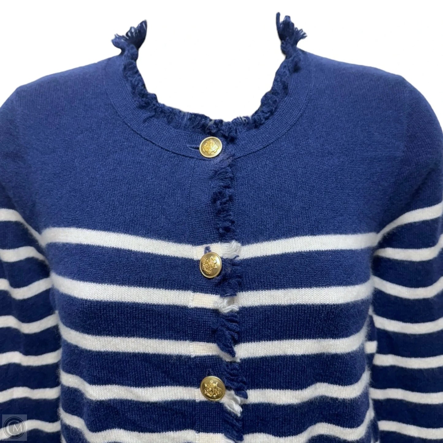 Sweater Cardigan Cashmere By J. Crew In Striped Pattern, Size: Xs