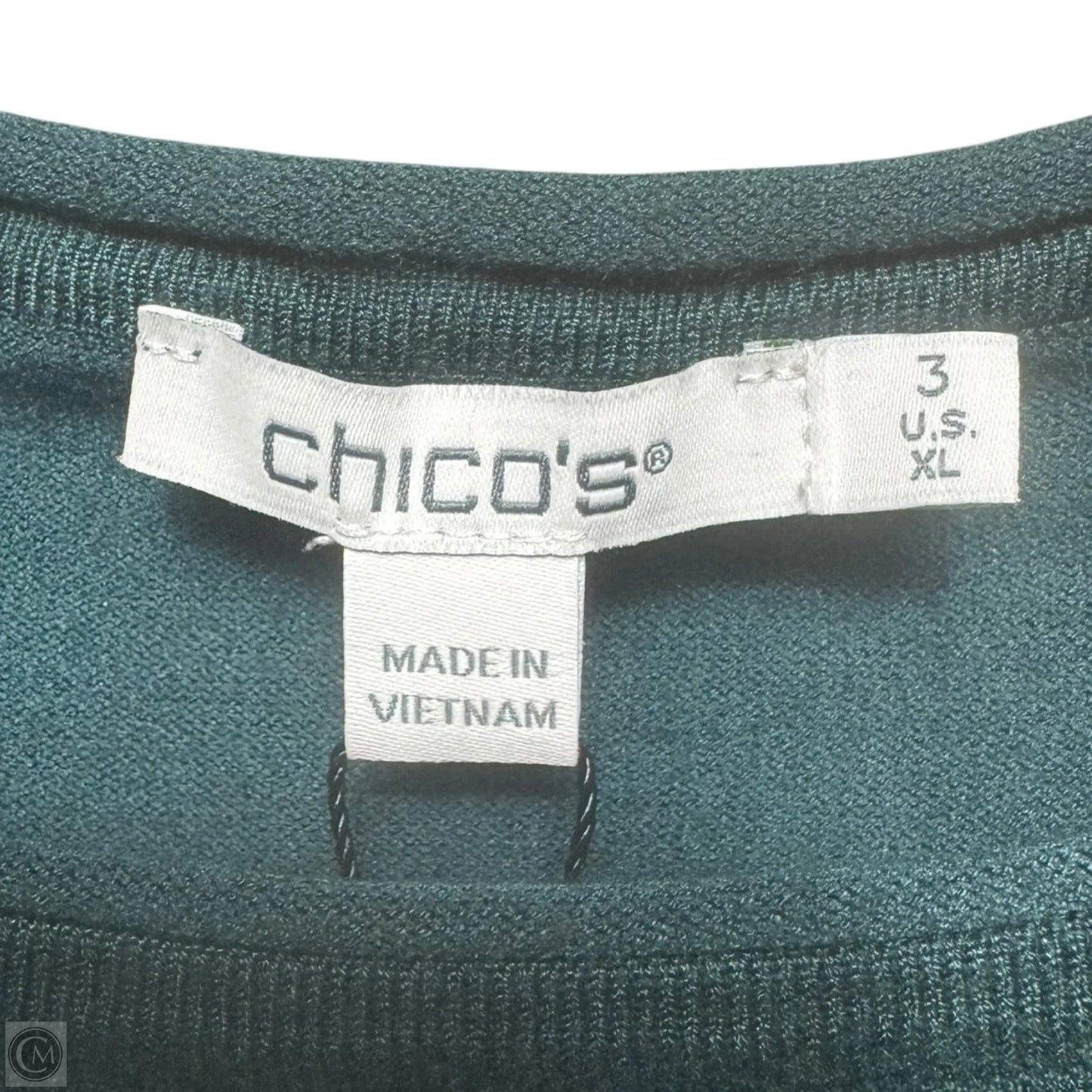 Sweater By Chicos In Green, Size: Xl