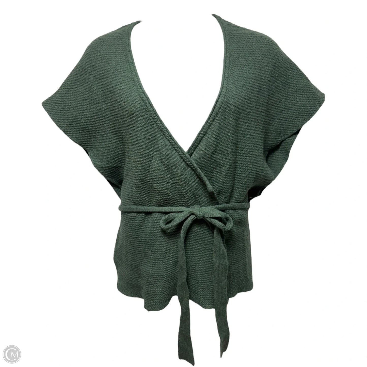 Belted Sweater Vest By Gudrun Sjoden In Green, Size: M