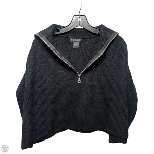 Zip Knit Shawl By Rachel Zoe In Black, Size: Osfm