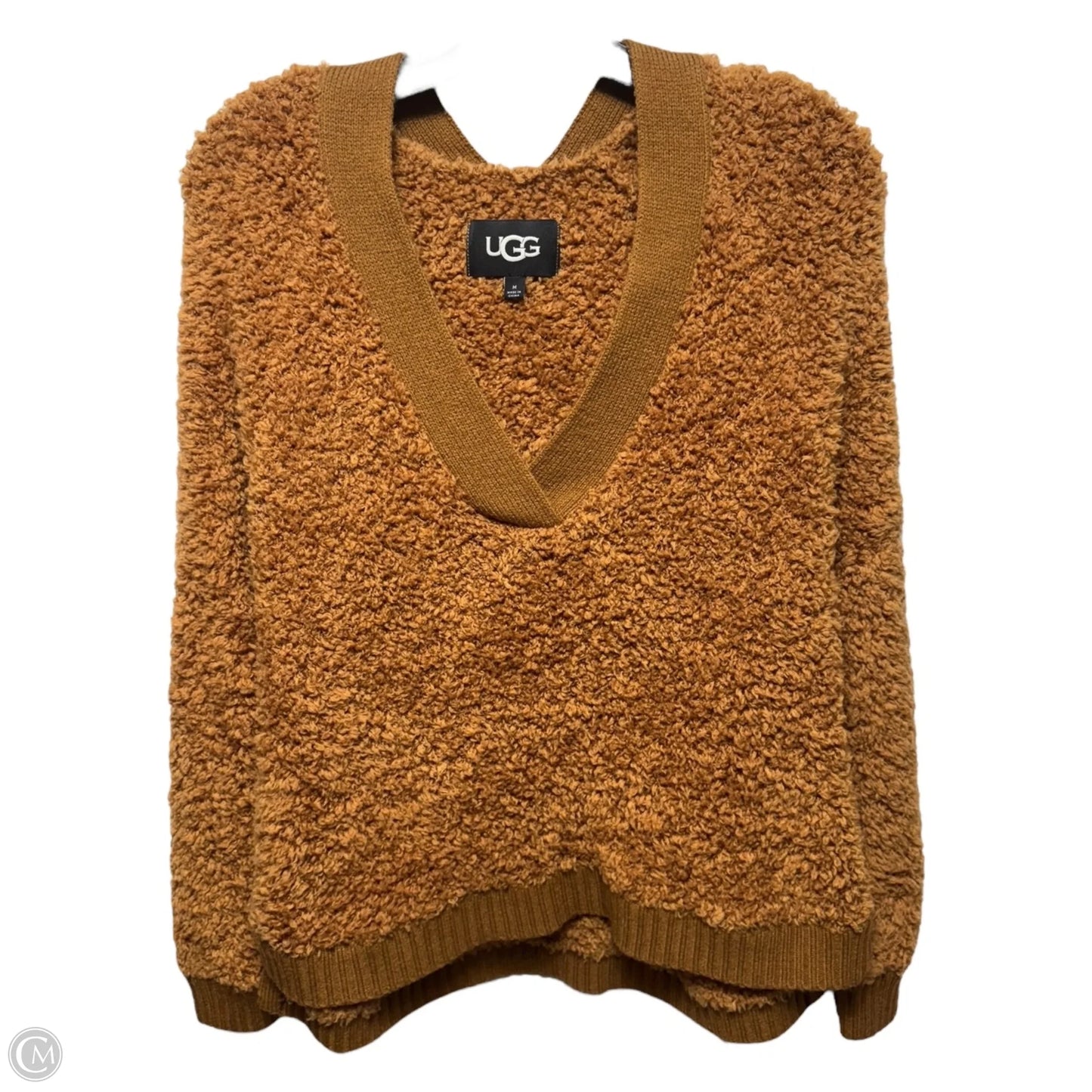 Wool Blend Sweater Designer By Ugg In Tan, Size: M