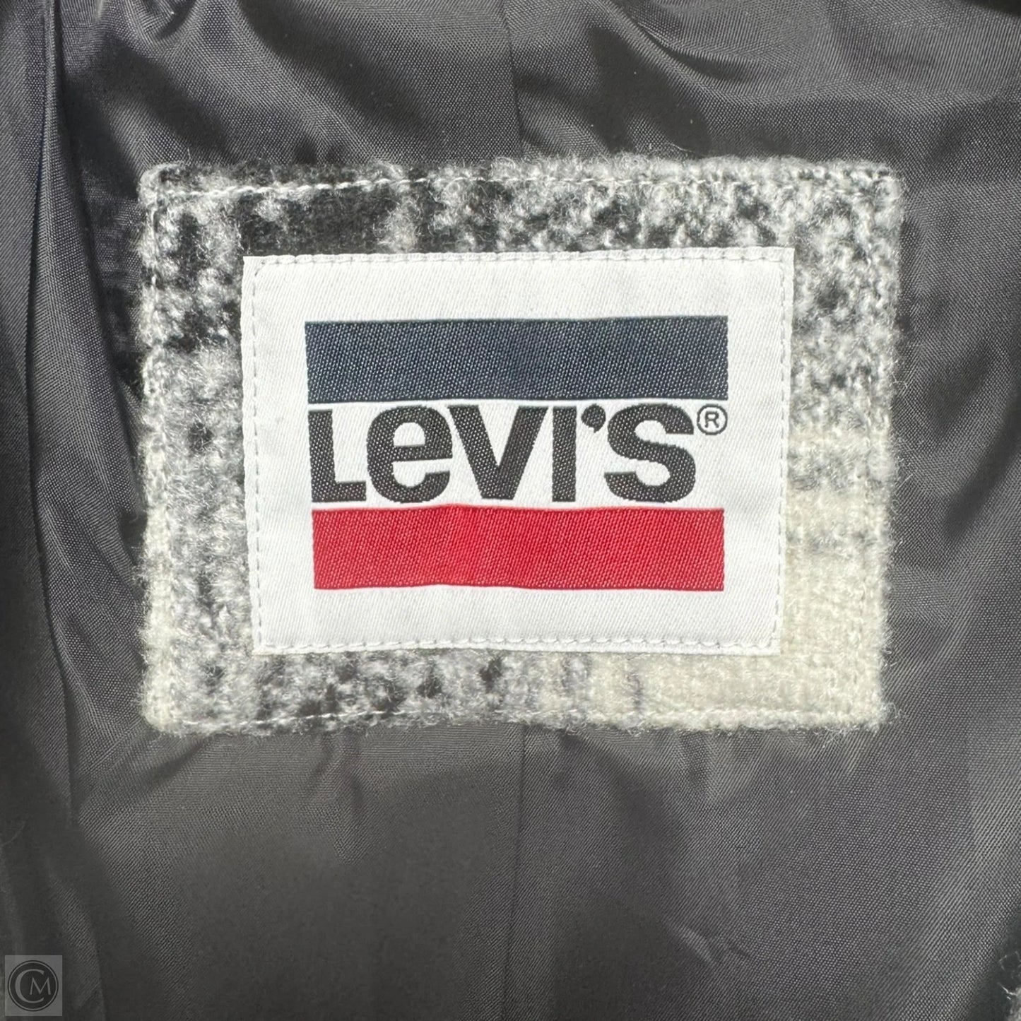 Jacket Puffer & Quilted By Levis In Plaid Pattern, Size: Xs