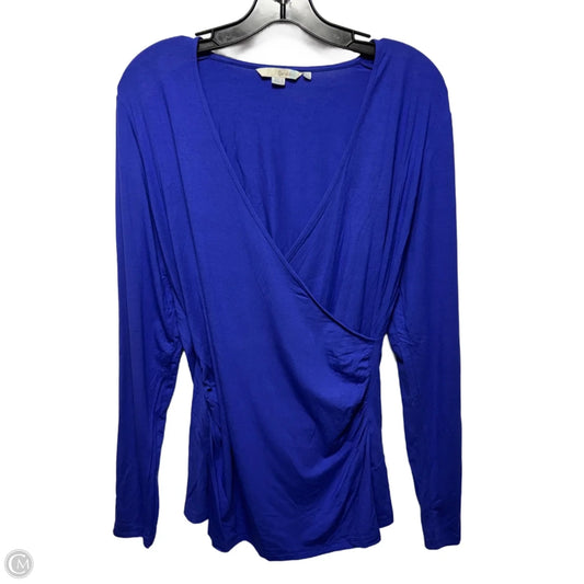 Top Long Sleeve By Boden In Blue, Size: 10