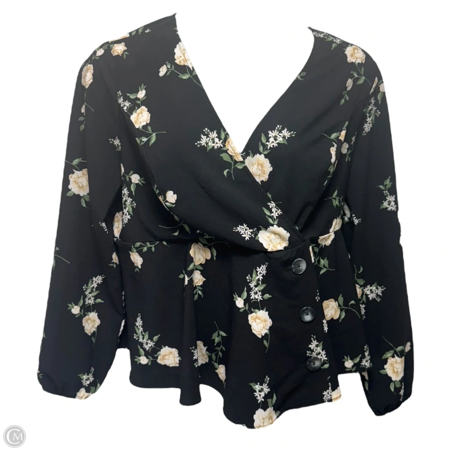 Top Long Sleeve By Torrid In Floral Print, Size: 1x