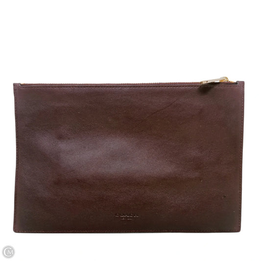 Leather Pouch Designer By Coach, Size: Medium
