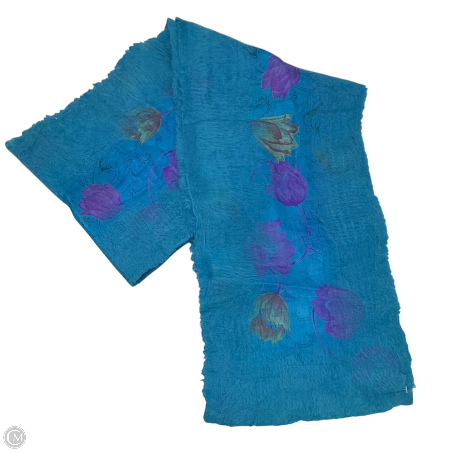 Wool Felt & Silk Botanical Print Scarf