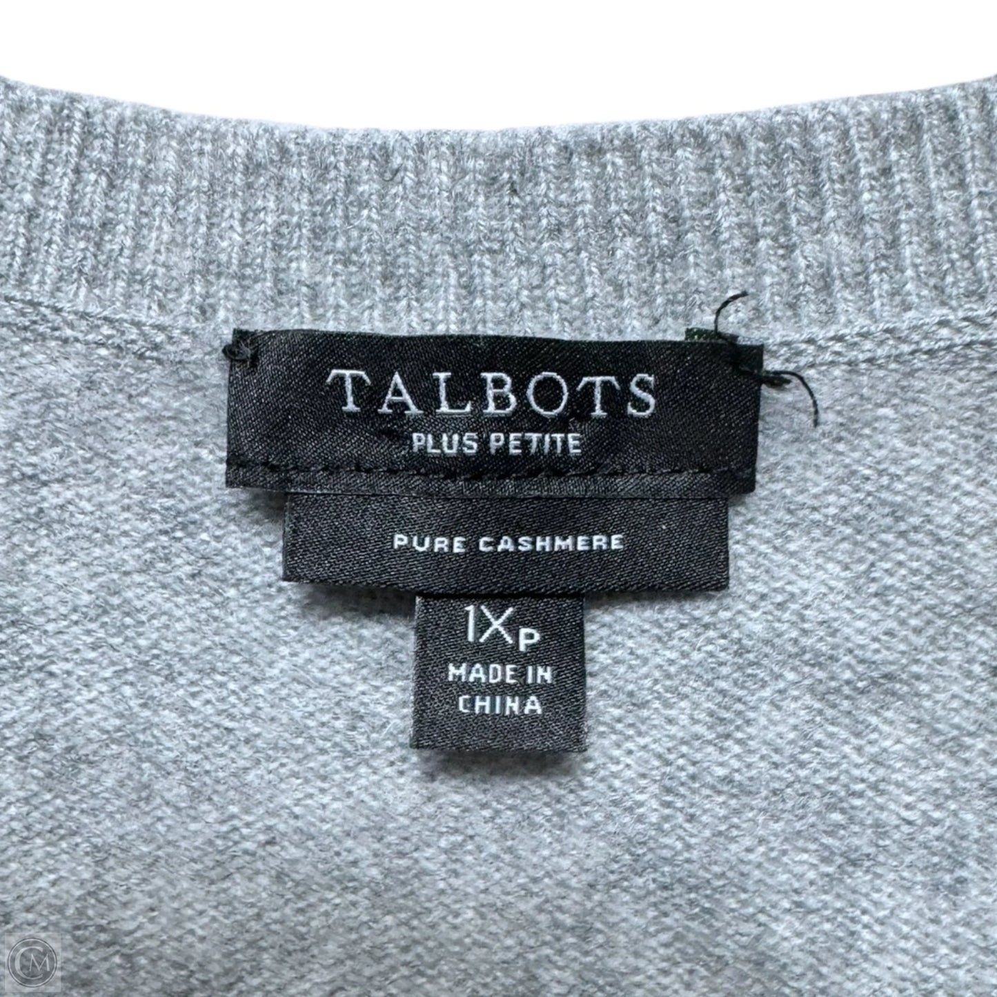 Sweater Cashmere By Talbots In Grey, Size: 1xP