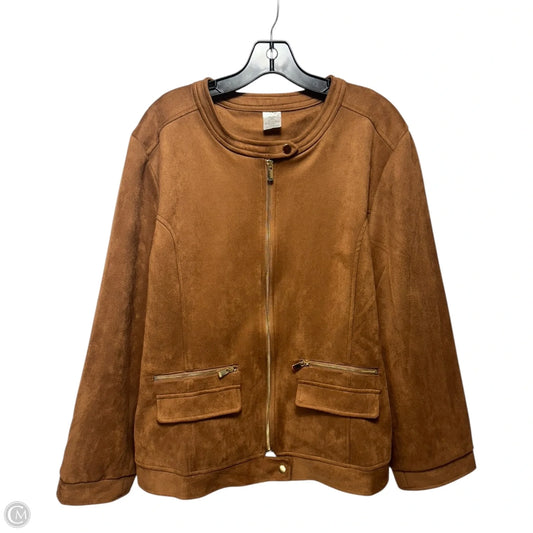 Faux Suede Jacket Unbranded In Brown, Size: Xxl