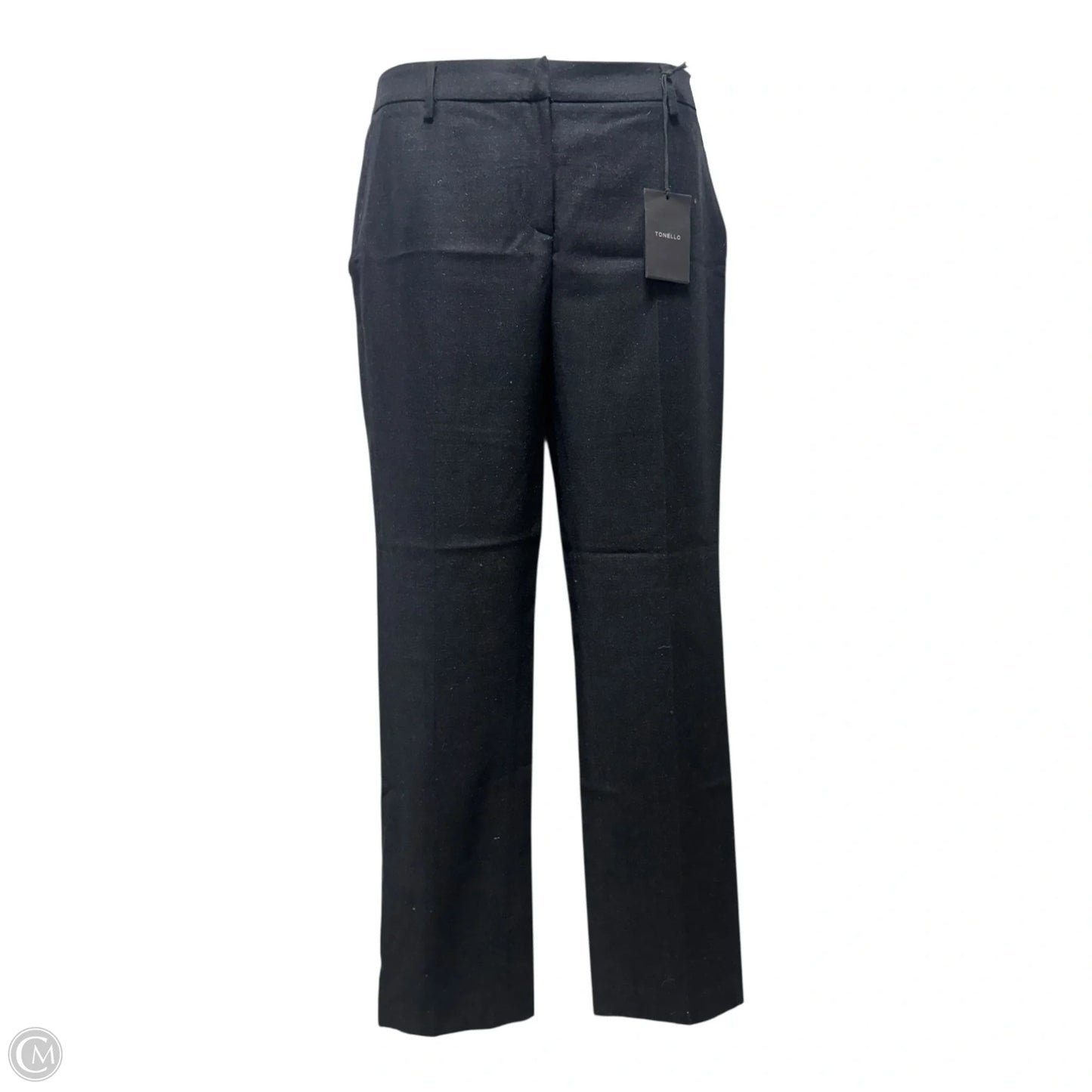 Italian Wool & Mohair Single Breasted Blazer & Trousers Suit 2 Piece Set By Tonello For Davide Cenci In Black, Size: 10