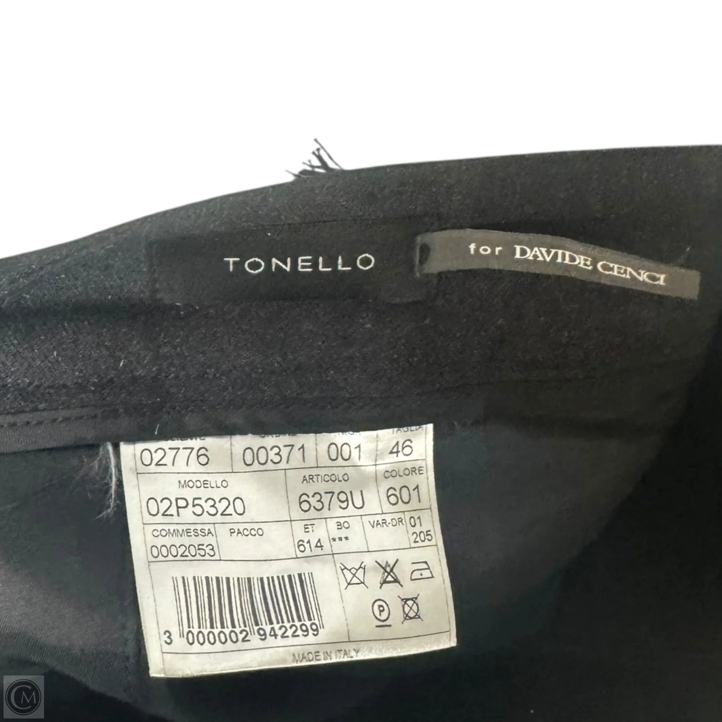 Italian Wool & Mohair Single Breasted Blazer & Trousers Suit 2 Piece Set By Tonello For Davide Cenci In Black, Size: 10