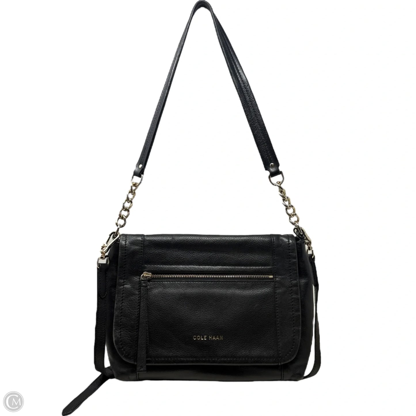 Chain Flap Convertible Leather Shoulder Bag Crossbody By Cole-haan, Size: Medium