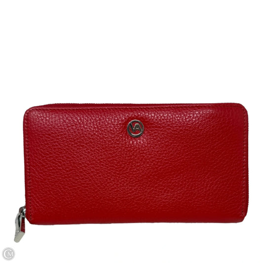 Italian leather Continental Zip Around Wallet By Valentina, Size: Medium