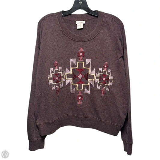 Larson Sweatshirt Crewneck By Ariat In Maroon, Size: Xl