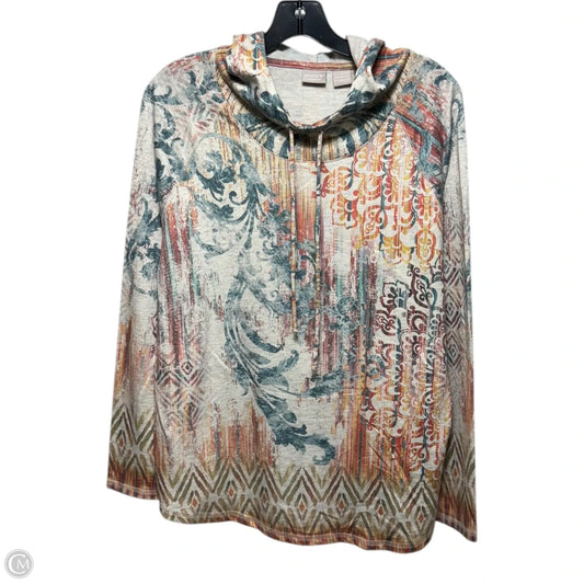 Top Long Sleeve By Zenergy By Chicos In Multi-colored, Size: L