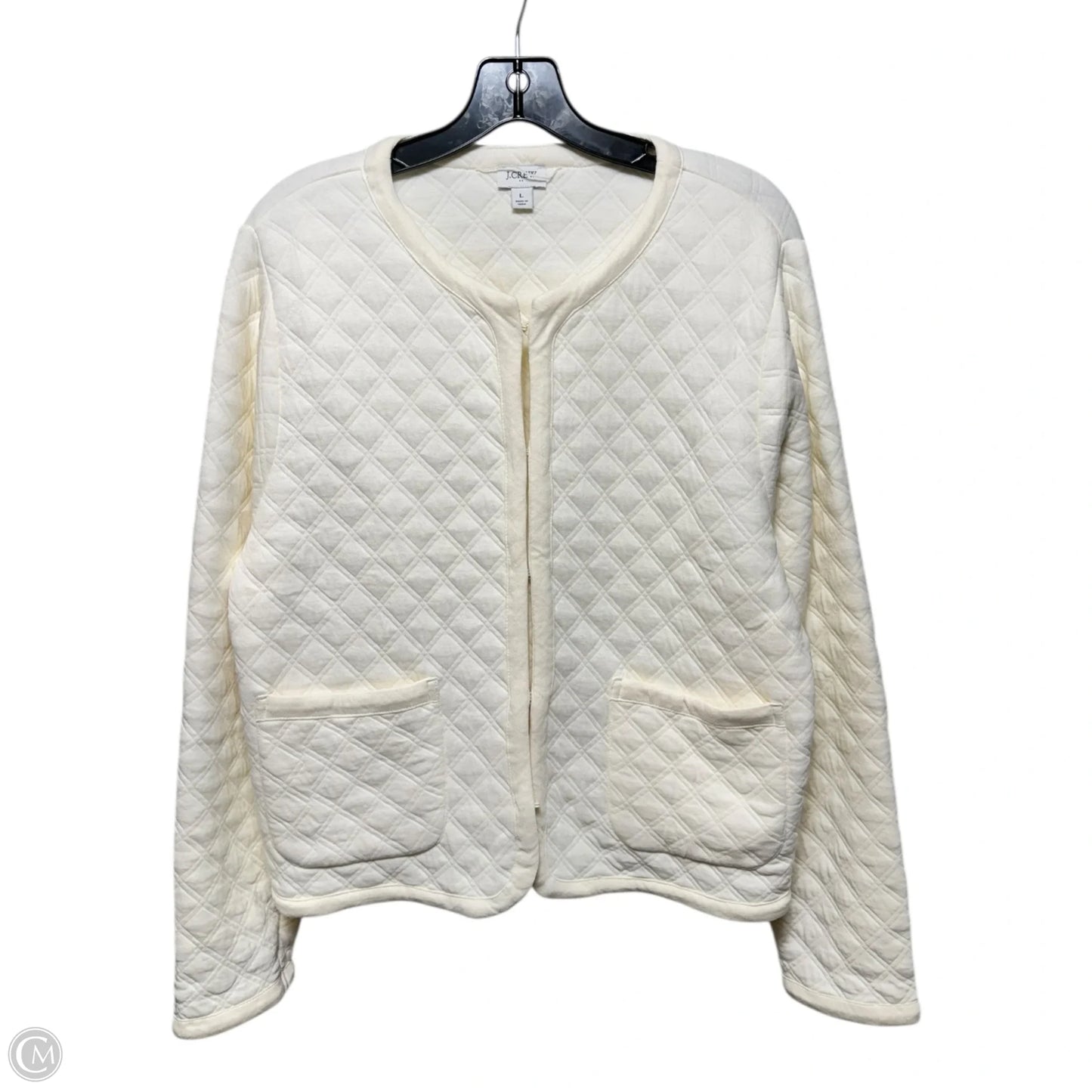 Jacket Quilted By J. Crew In Cream, Size: L