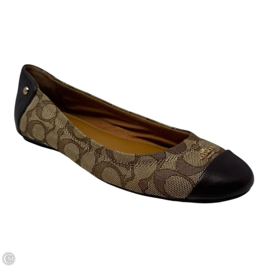 Shoes Designer By Coach In Brown & Tan, Size: 8