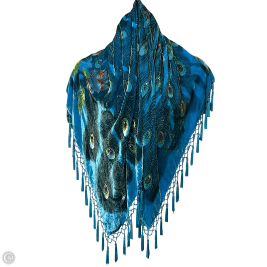 Burnout Velvet & Silk Beaded Shawl By Aris In Multi-colored