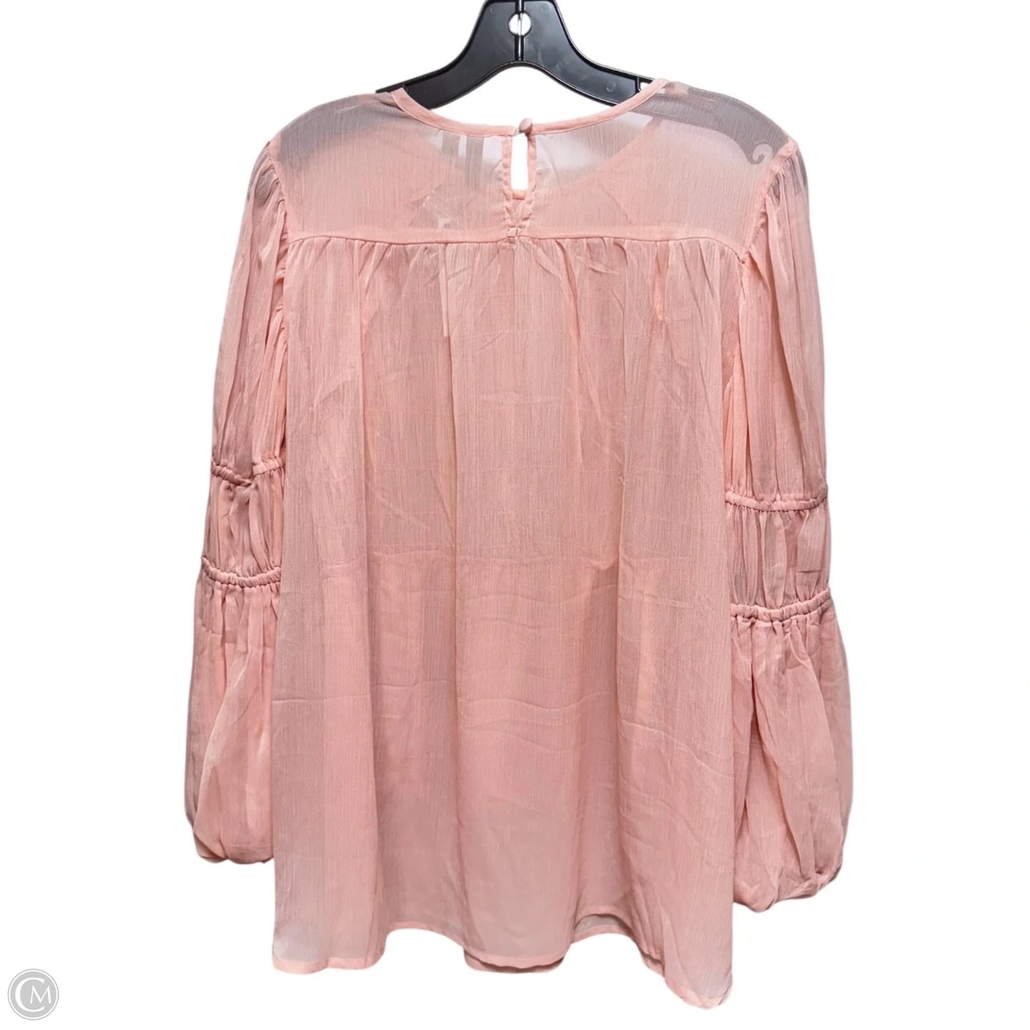 Blouse Long Sleeve By Asos In Pink, Size: 4