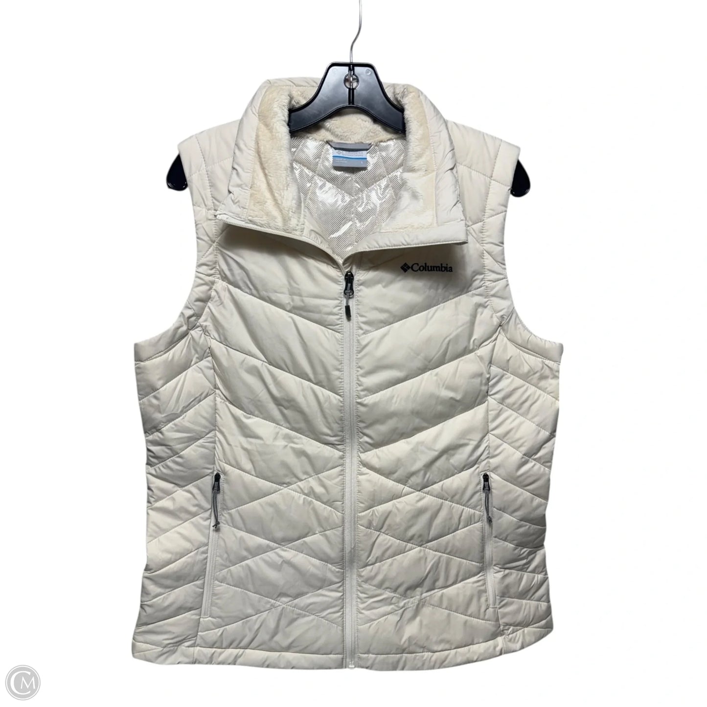 Vest Puffer & Quilted By Columbia In Cream, Size: L