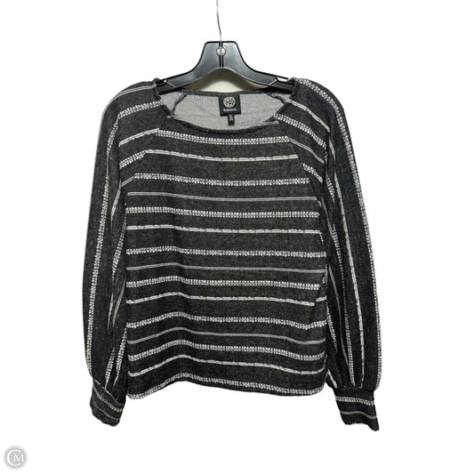 Top Long Sleeve By Bobeau In Striped Pattern, Size: M