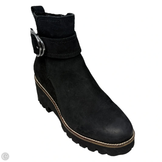 Dagger Waterproof Nubuck Leather D-Ring Hardware Detail Booties By Blondo In Black, Size: 8