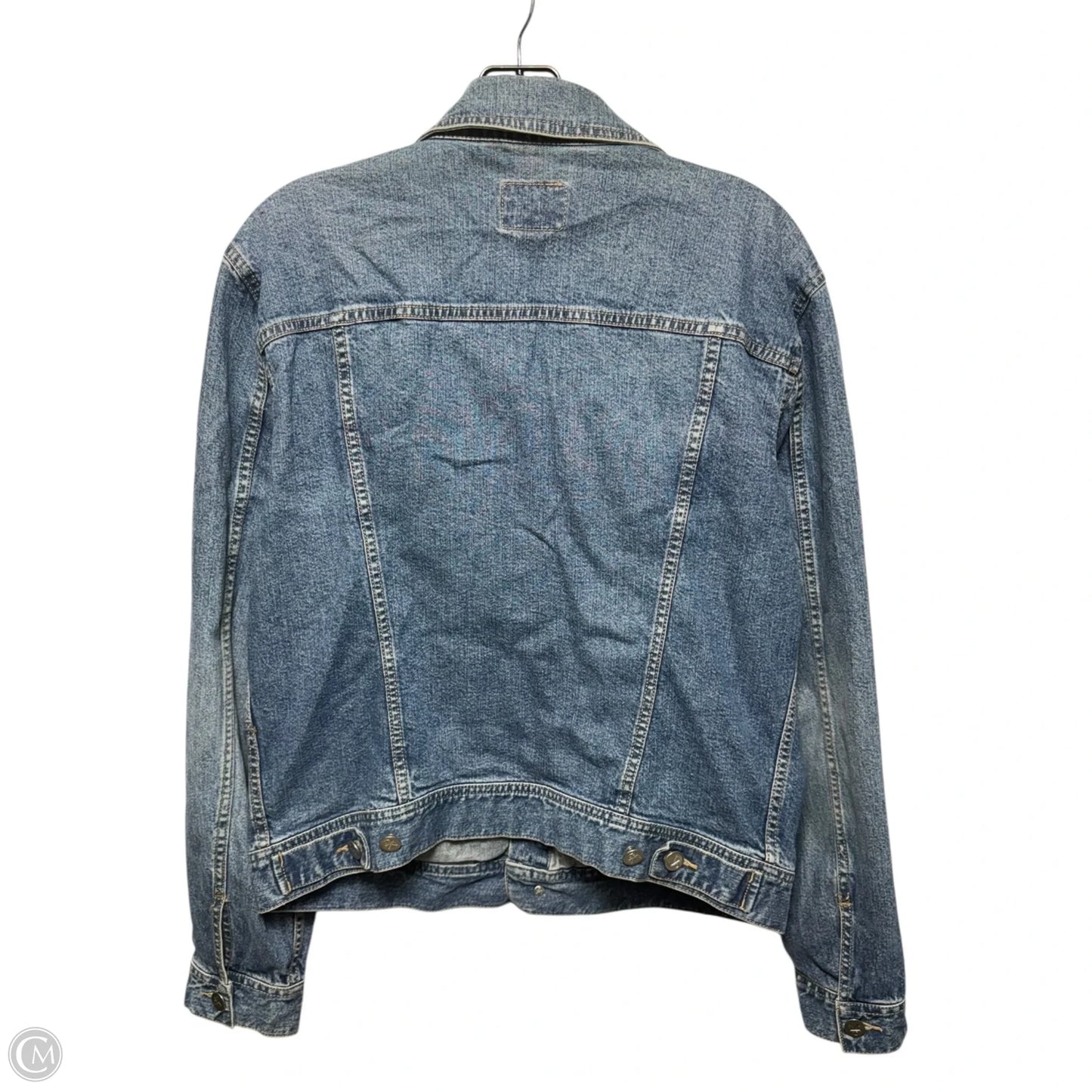 Jacket Denim By Calvin Klein In Blue Denim, Size: L