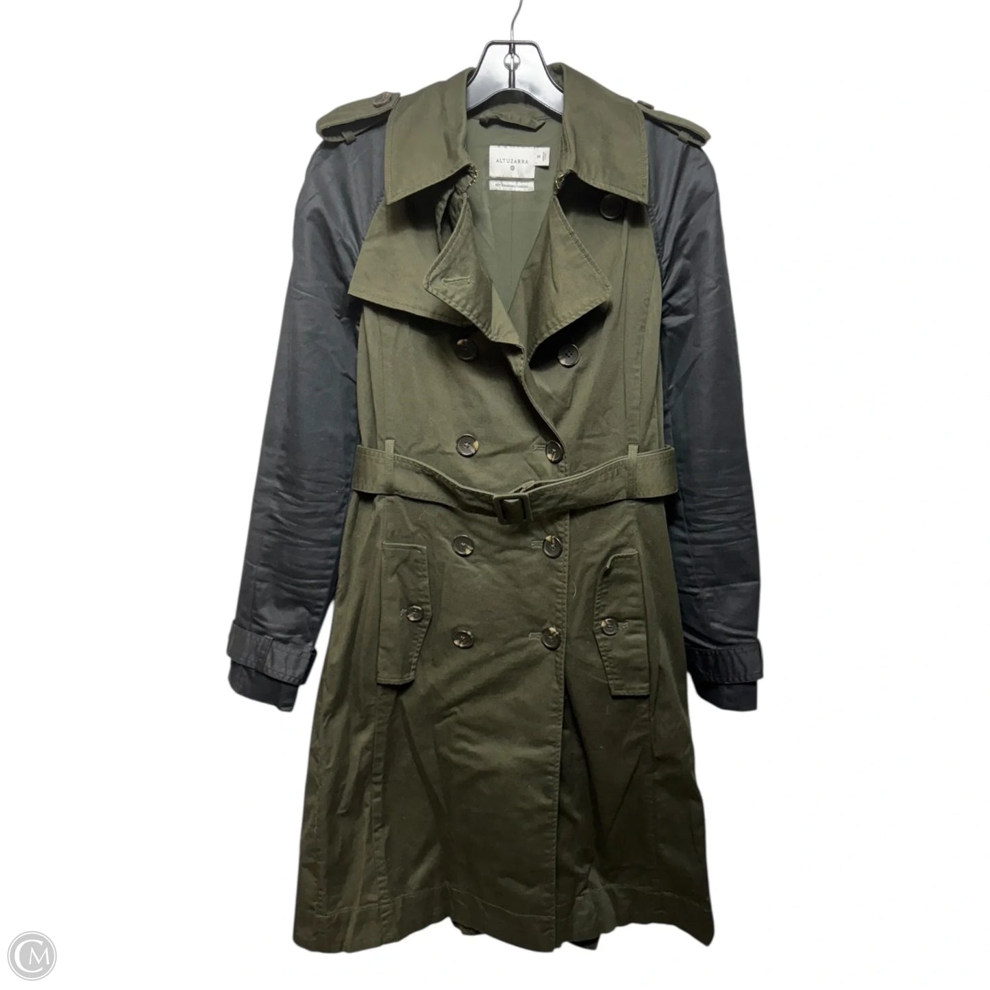 Coat Trench Coat By Altuzarra For Target In Green, Size: S