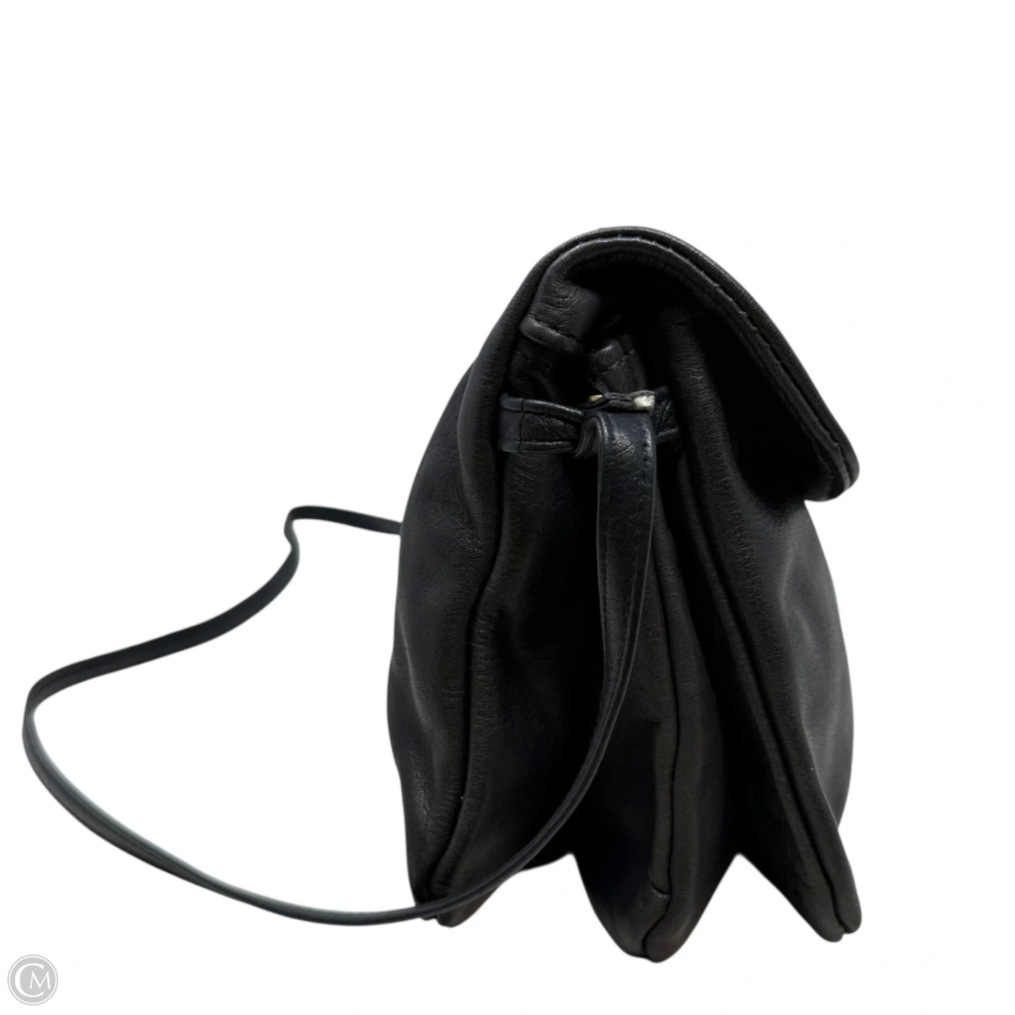 Triple Compartment Leather Shoulder Bag By Victoria Leatger Company, Size: Medium