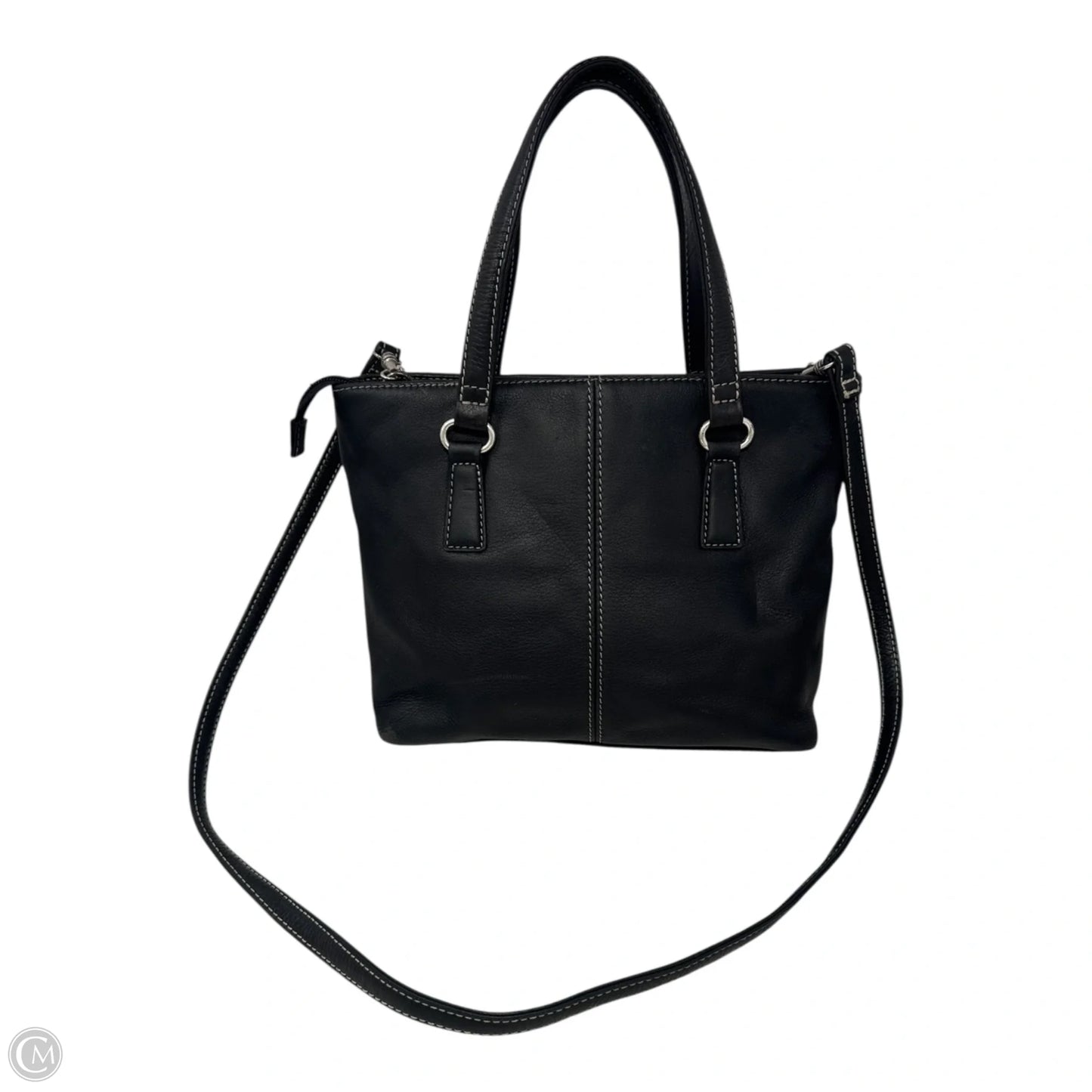 Handbag Leather By Fossil, Size: Small