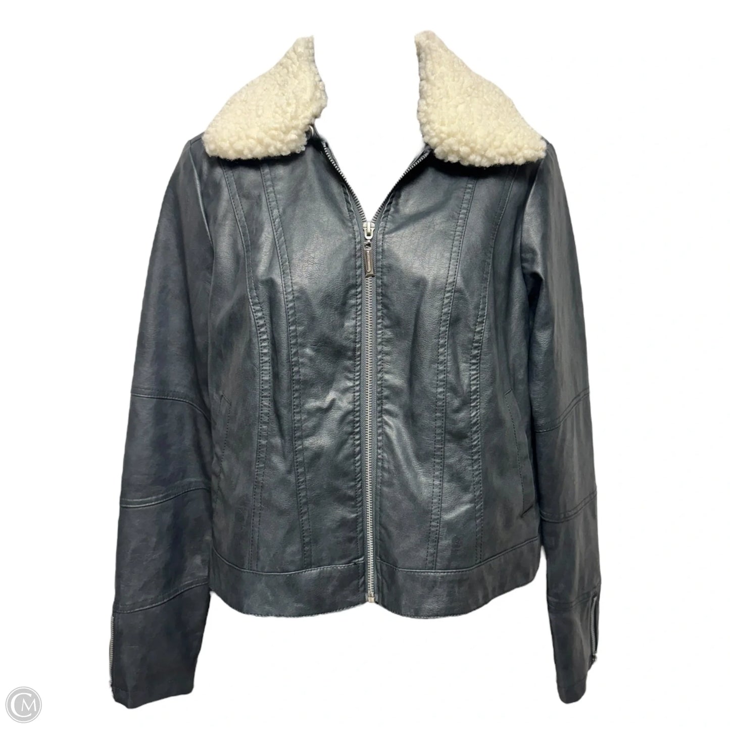 Jacket Moto By Jou Jou In Navy, Size: S