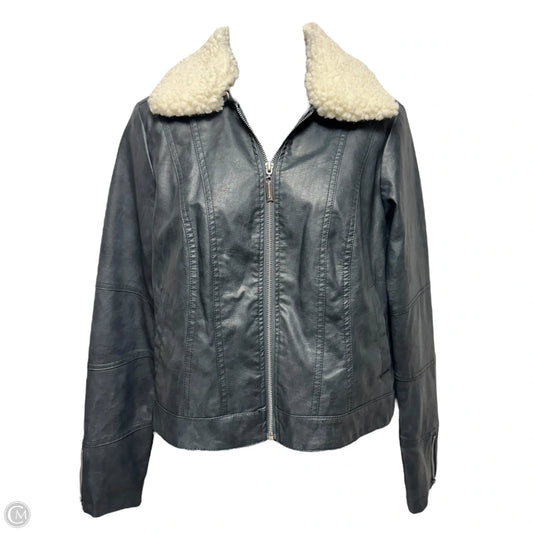 Jacket Moto By Jou Jou In Navy, Size: S