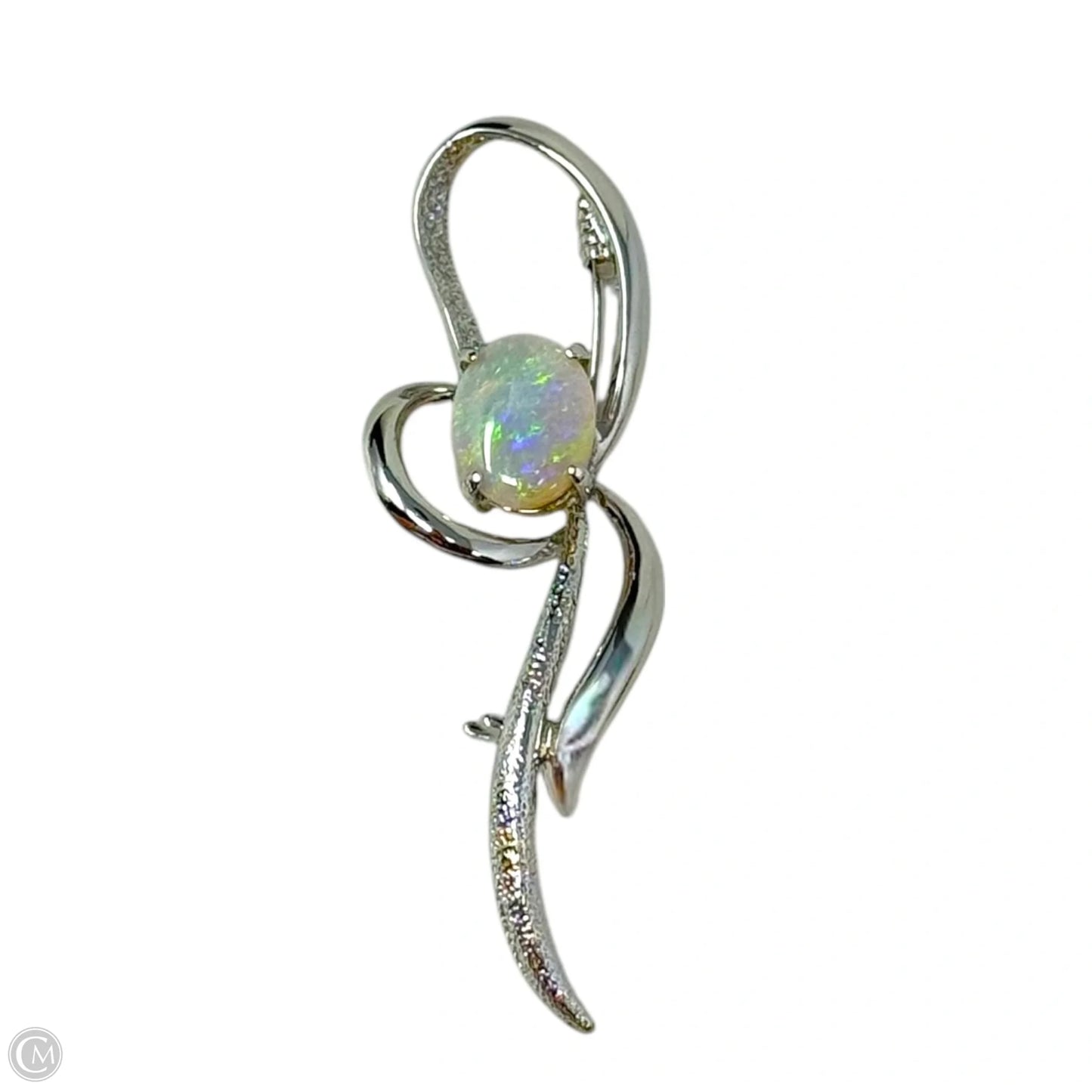 Iris Sterling Silver & Australian Opal Pin