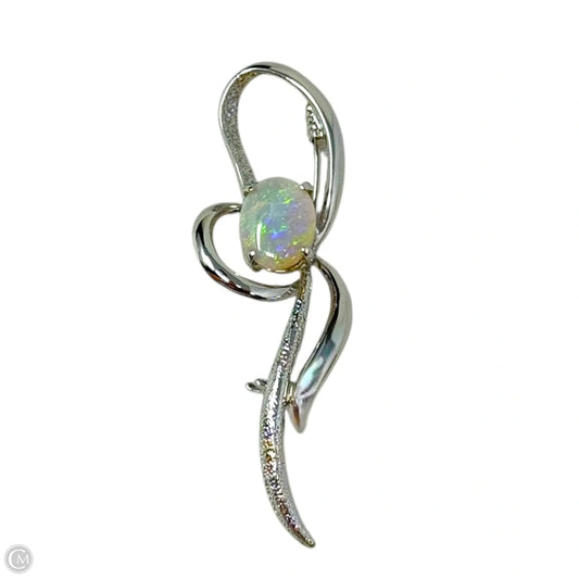 Iris Sterling Silver & Australian Opal Pin