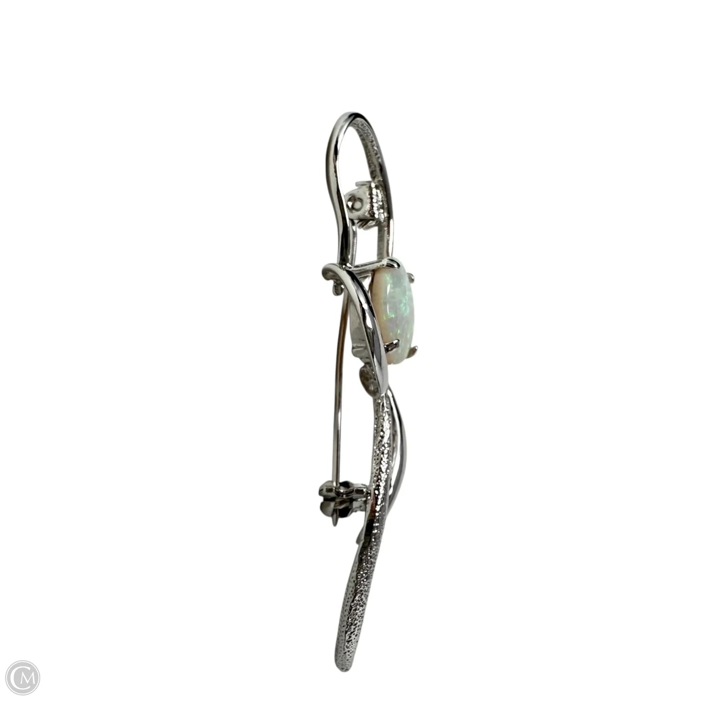 Iris Sterling Silver & Australian Opal Pin