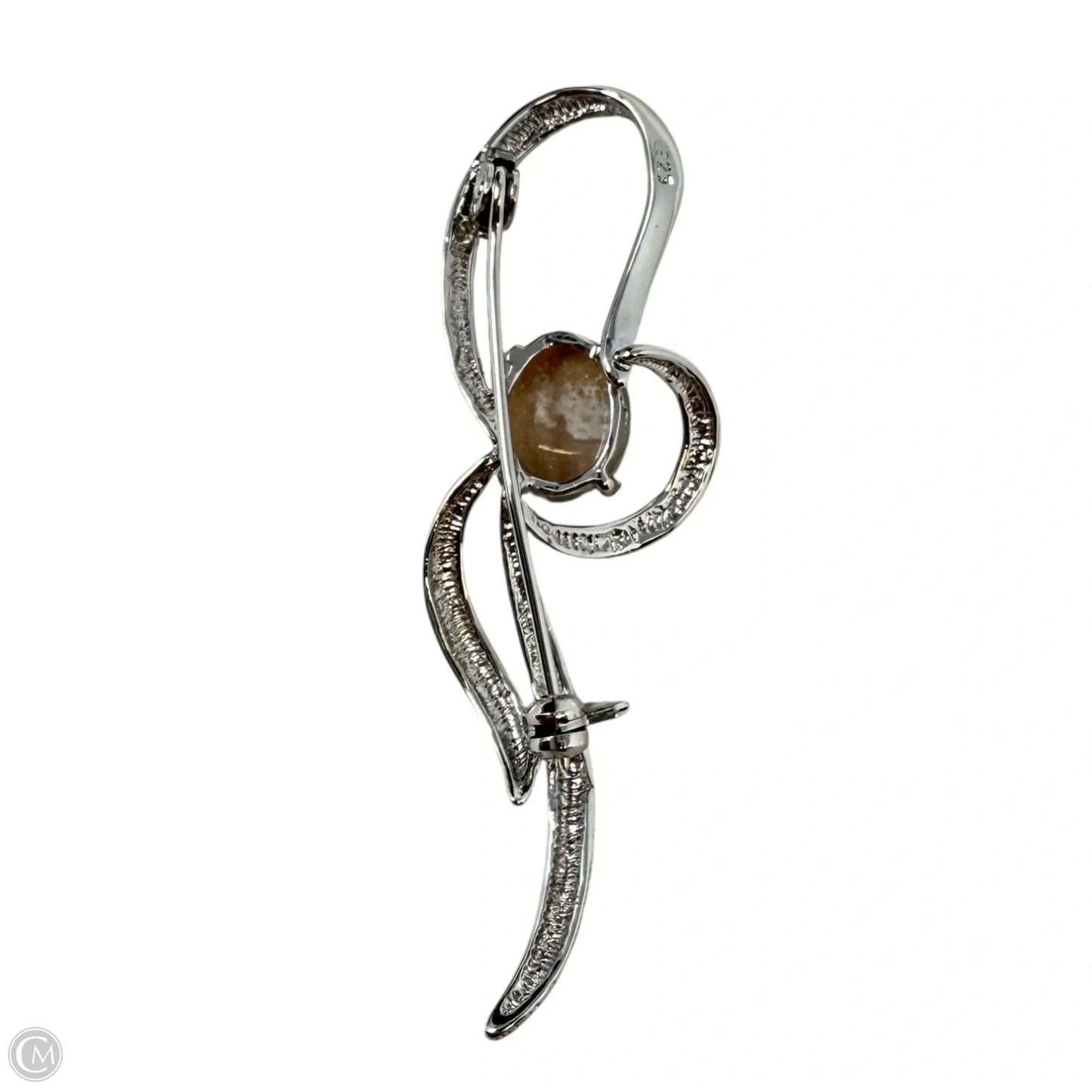 Iris Sterling Silver & Australian Opal Pin