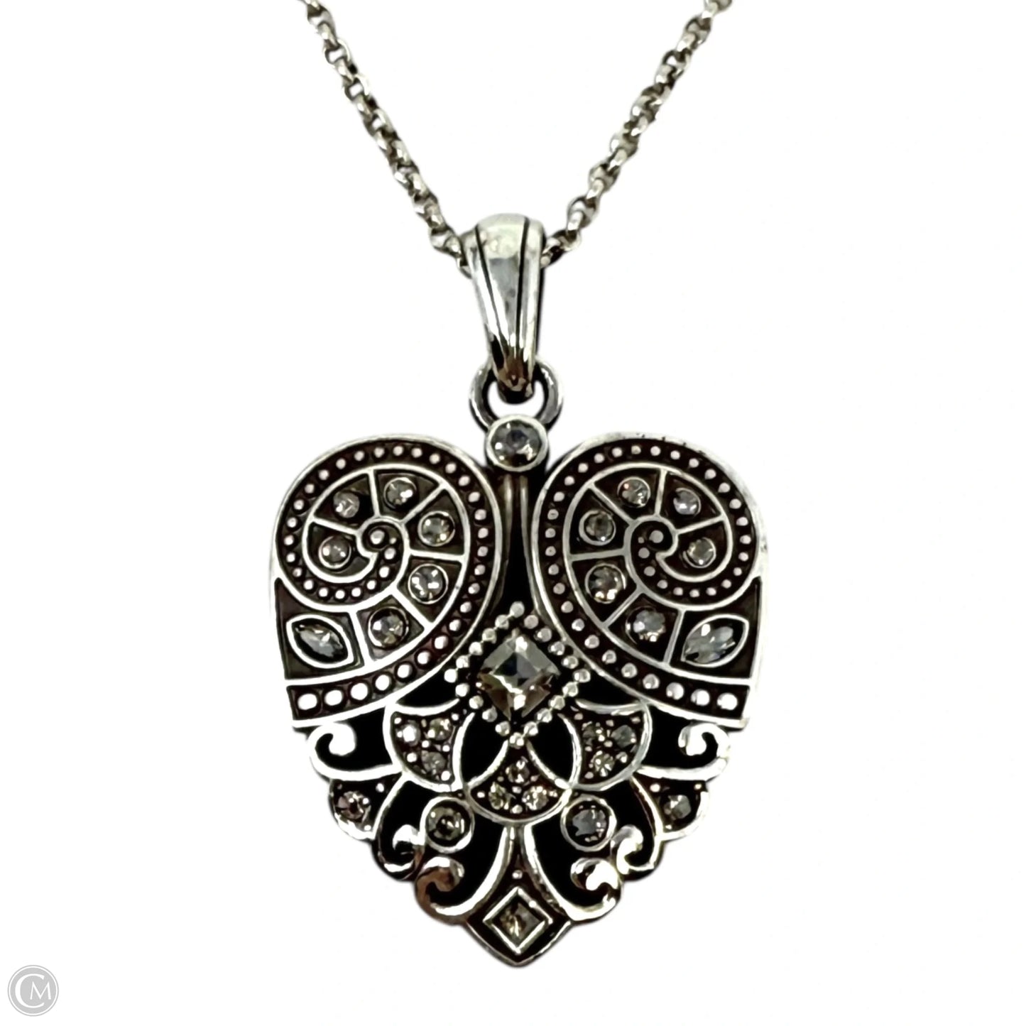 Mumtaz Heart Convertible Necklace Silver Plated By Brighton