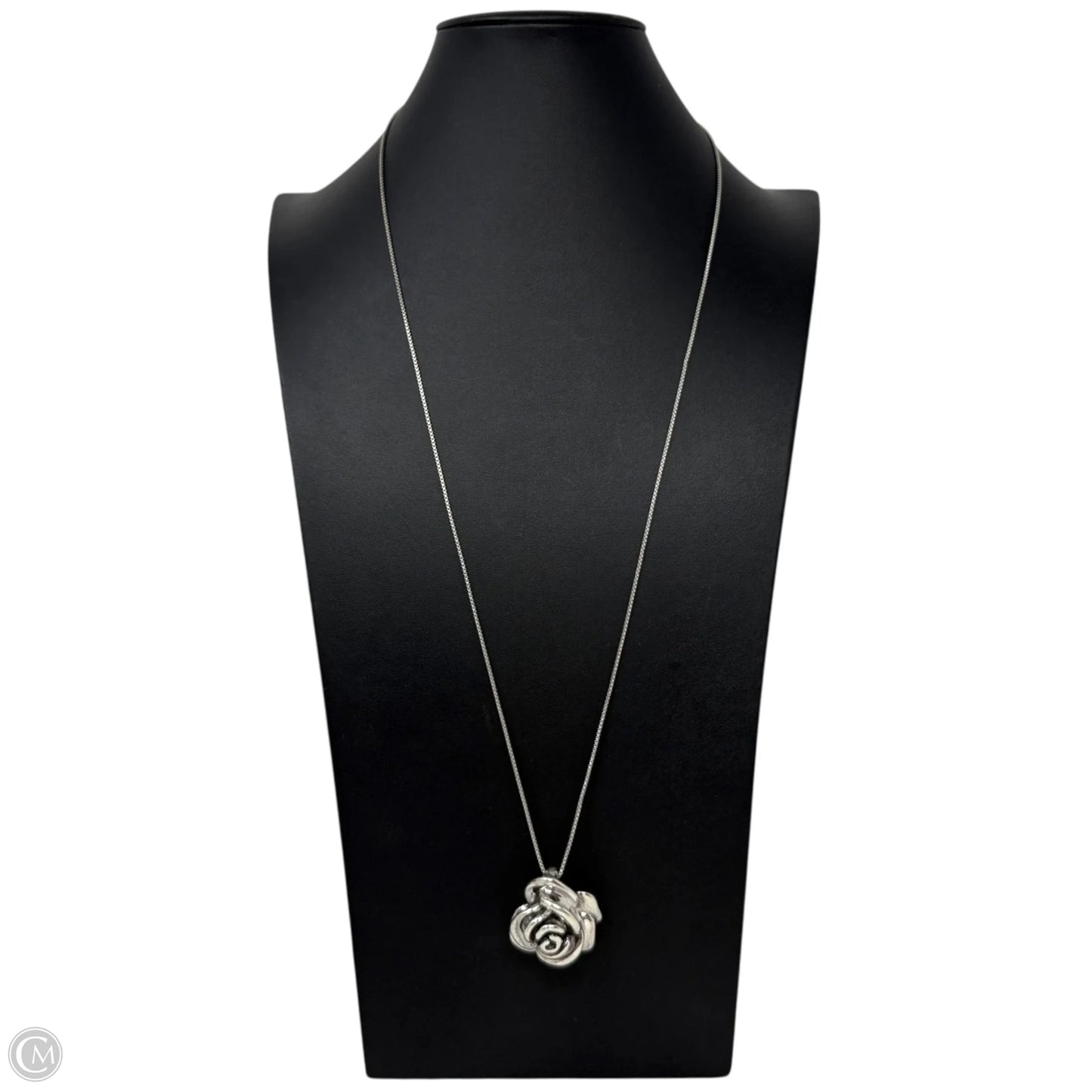 Sterling Silver Rose Pendant Necklace