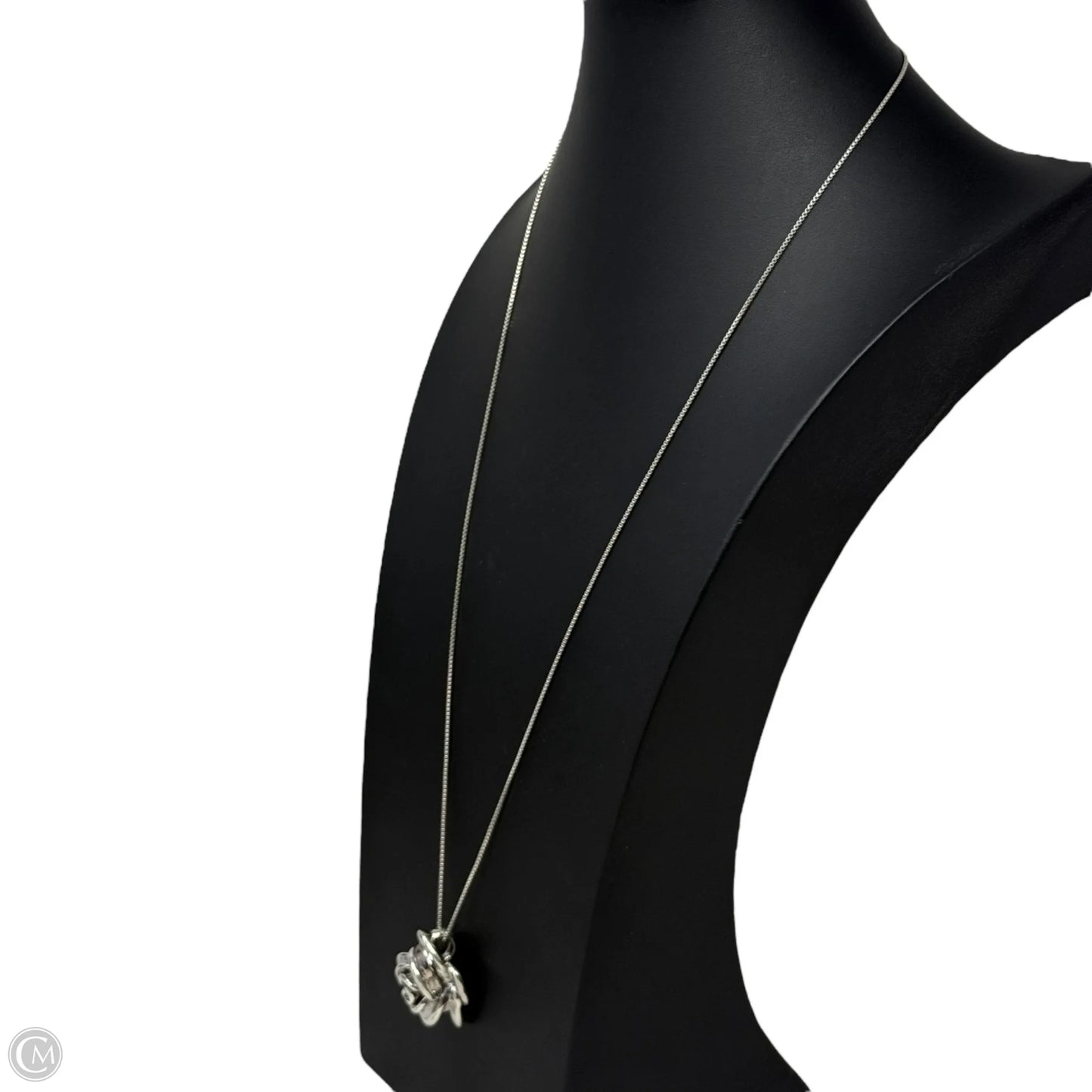 Sterling Silver Rose Pendant Necklace