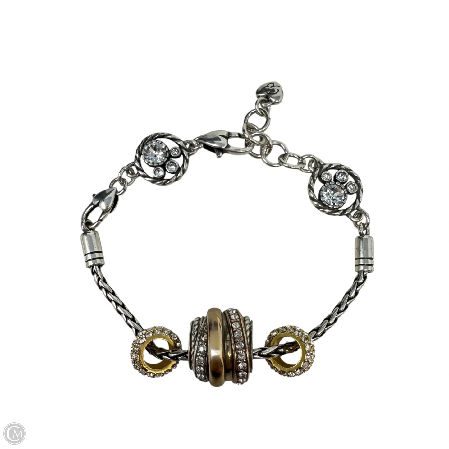 Neptunes Rings, Glitter Spacer Beads With Crystal Halo Bracelet By Brighton