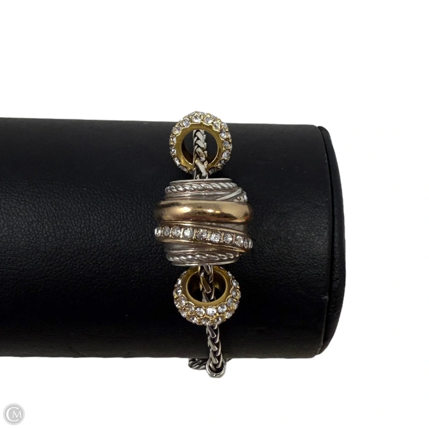 Neptunes Rings, Glitter Spacer Beads With Crystal Halo Bracelet By Brighton