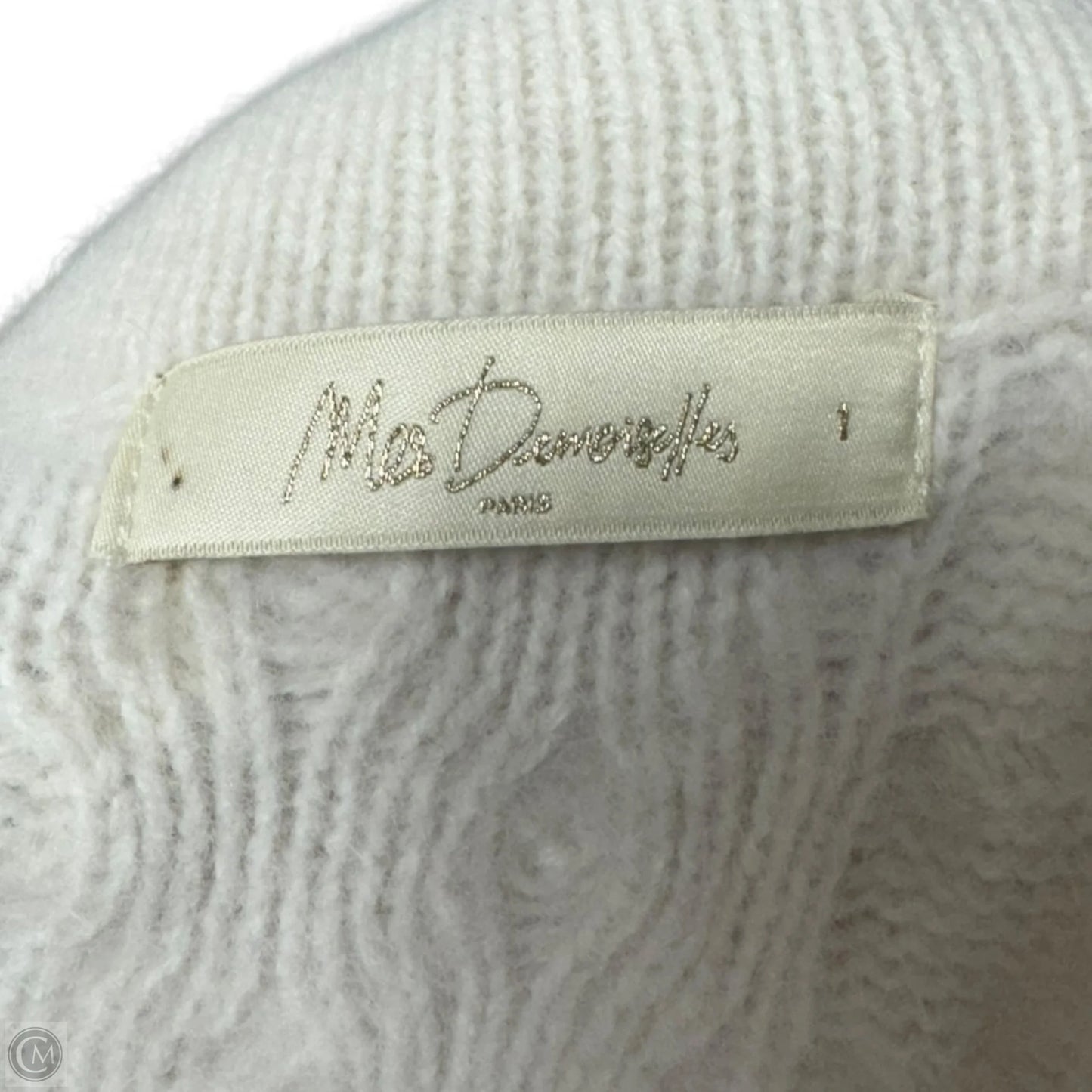Raccoon Hair Belted Vest Sweater By Mes Desmoiselles In Cream, Size: S