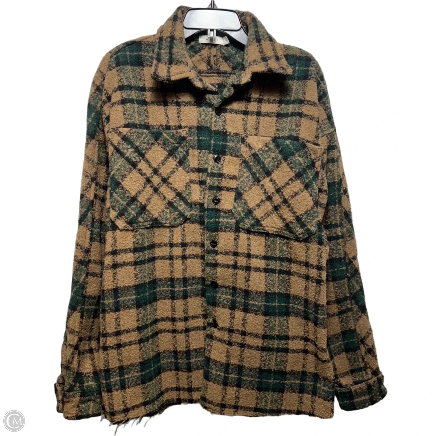 Jacket Shirt By MNML In Plaid Pattern, Size: M