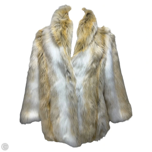 Coat Faux Fur & Sherpa By Fabulous Furs In Cream, Size: L