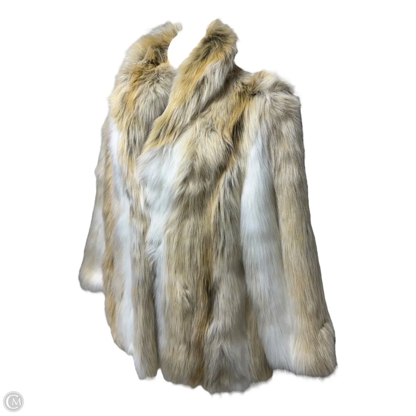 Coat Faux Fur & Sherpa By Fabulous Furs In Cream, Size: L