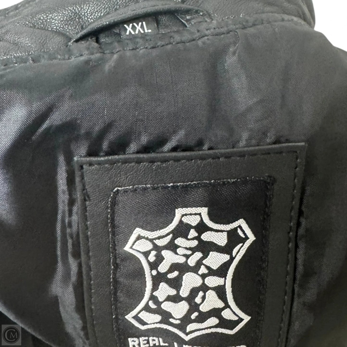Jacket Moto Leather Unbranded In Black, Size: Xxl