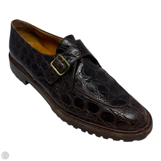Vintage Croc Buckle Loafers Shoes Flats By Polo Ralph Lauren In Brown, Size: 8