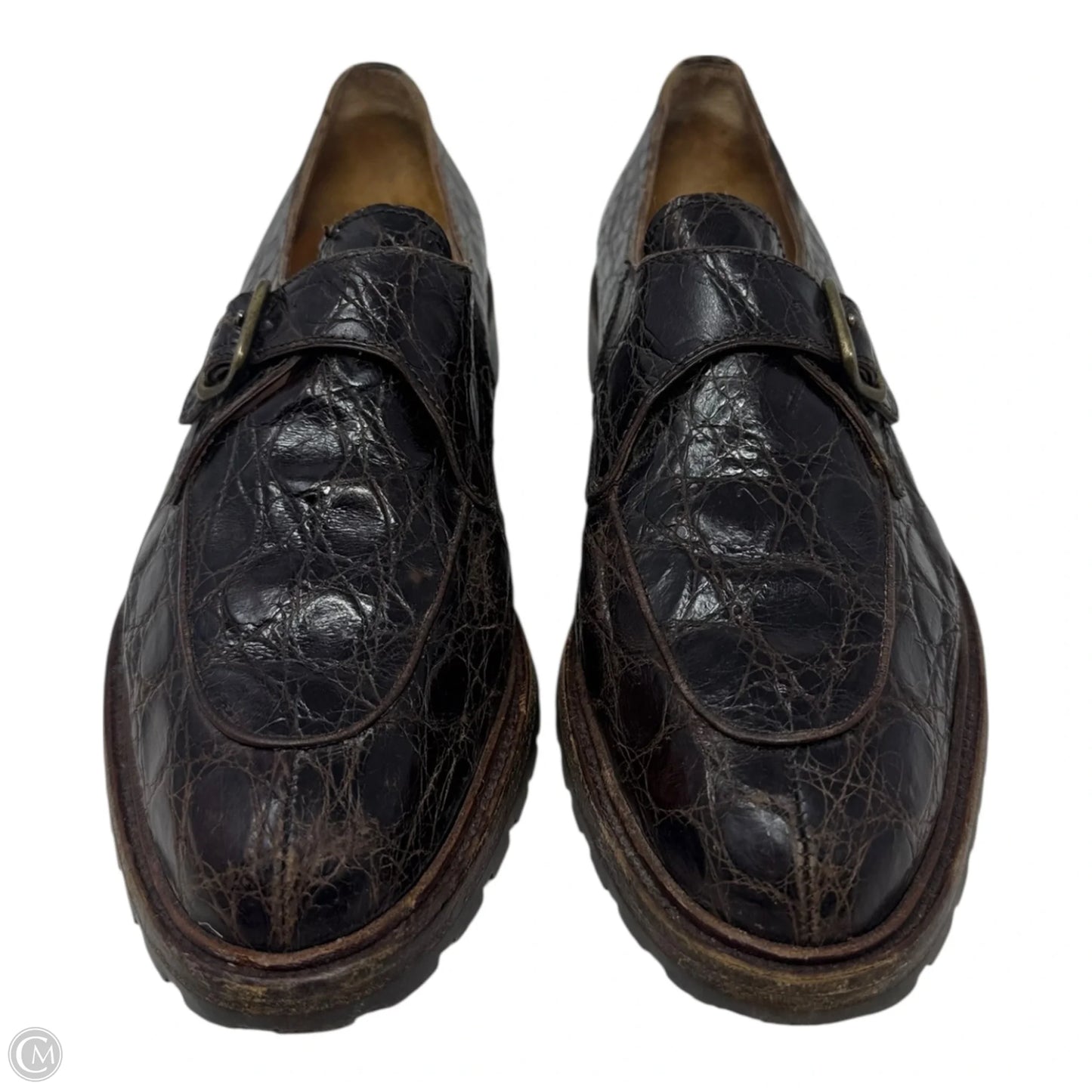 Vintage Croc Buckle Loafers Shoes Flats By Polo Ralph Lauren In Brown, Size: 8